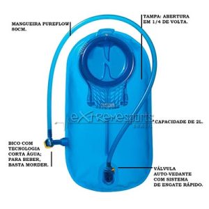Reservatório de Hidratação Antidote 2L Azul com Mangueira – Camelbak
